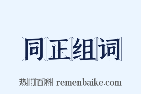 同正组词是什么意思的图片